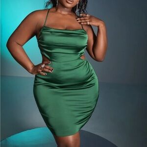 Body con dress with cut out